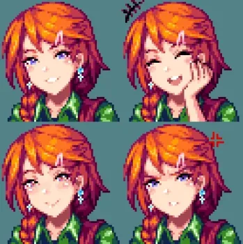 Аниме портреты для Stardew Valley